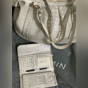 Large Brahmin  Tote with match checkbook wallet